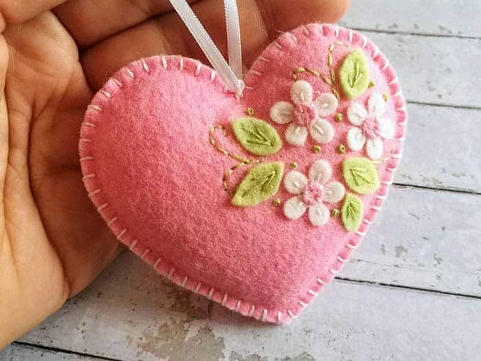 Show Your Love with a Charming Pink Heart Ornament