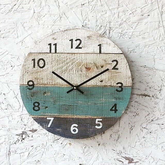 Craft a Reclaimed Wood Wall Clock with Coastal Decor Pieces