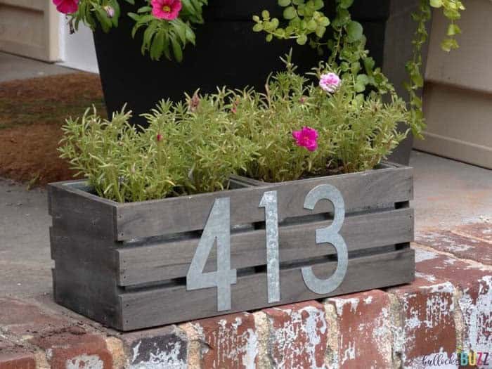 Double Duty House Number Planter