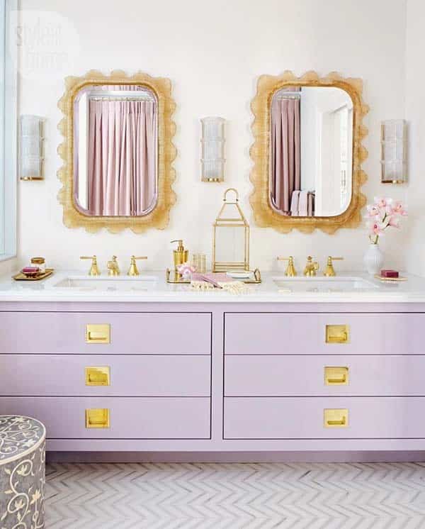 Turn Your Bathroom into a Royal Retreat with Purple and Gold