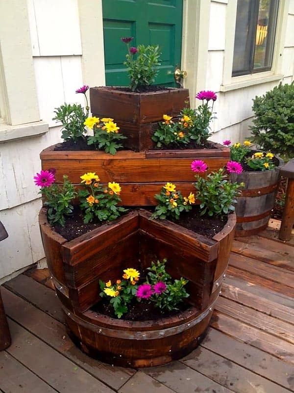 Demonstrate Your Artistic Skills with a Wine Barrel Planter