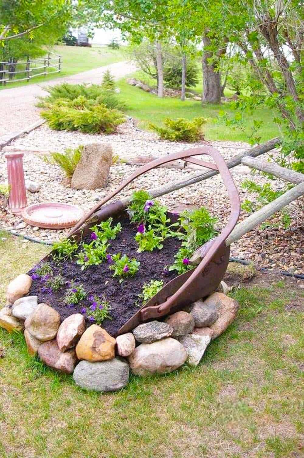 Rustic Wheelbarrow Planter