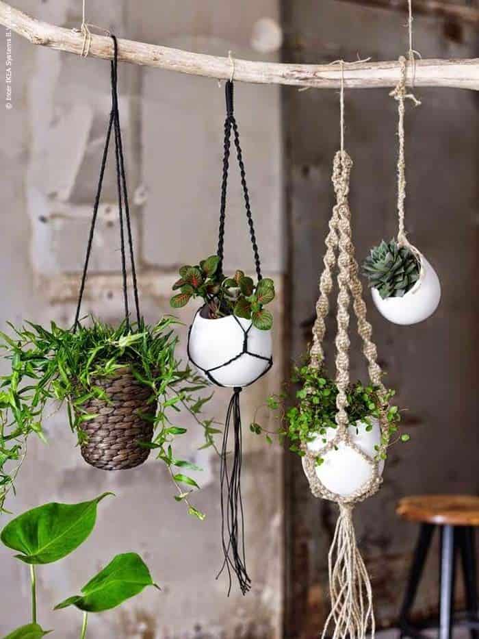 Decorate with a Hanging Macrame Flower Pot