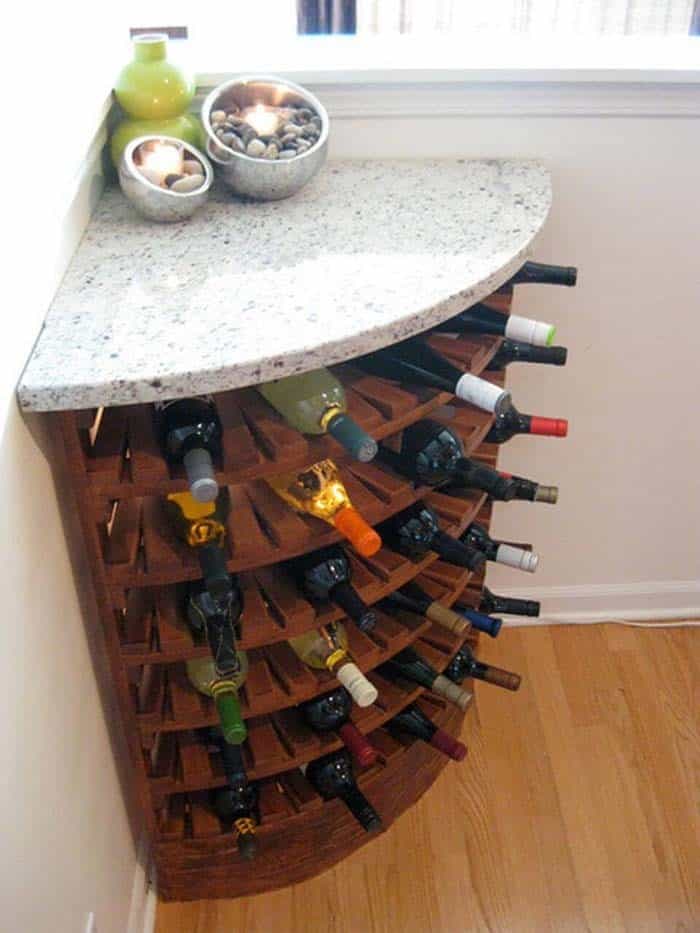 Store Your Finest Wine in a Corner Rack