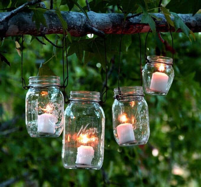 Versatile Mason Jar Candles Can Be Hung Anywhere