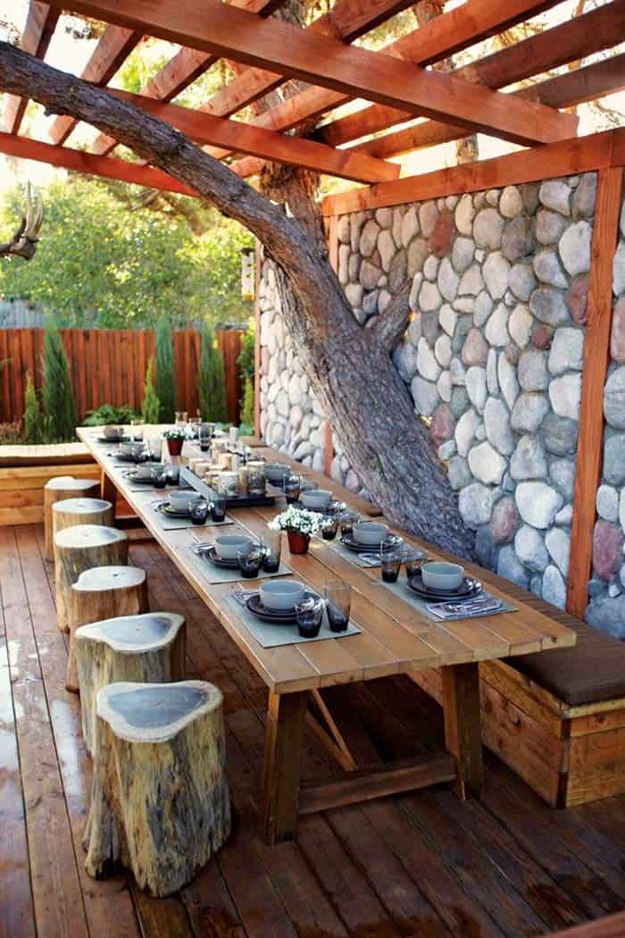 Natural Elements Tree Pergola