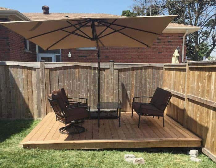 Corner Floating Deck Idea