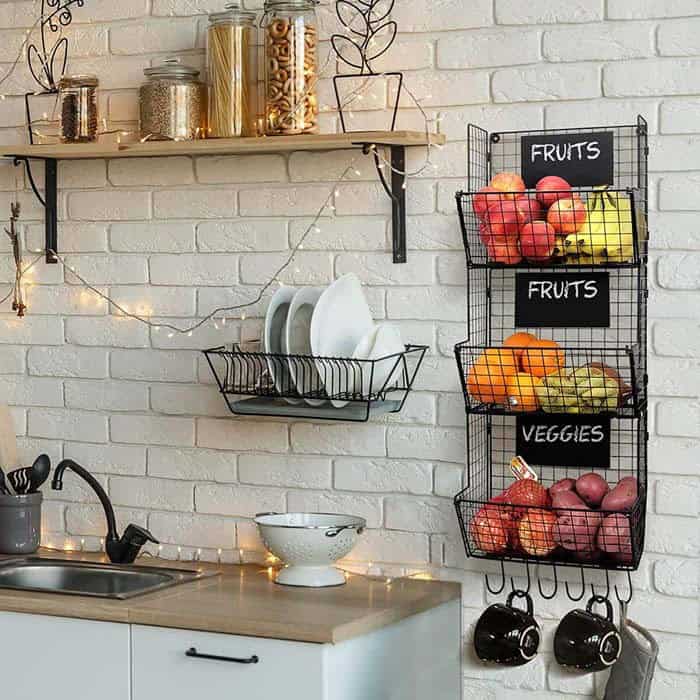 Customize a Wire Basket Stand with Farmhouse Style Labels