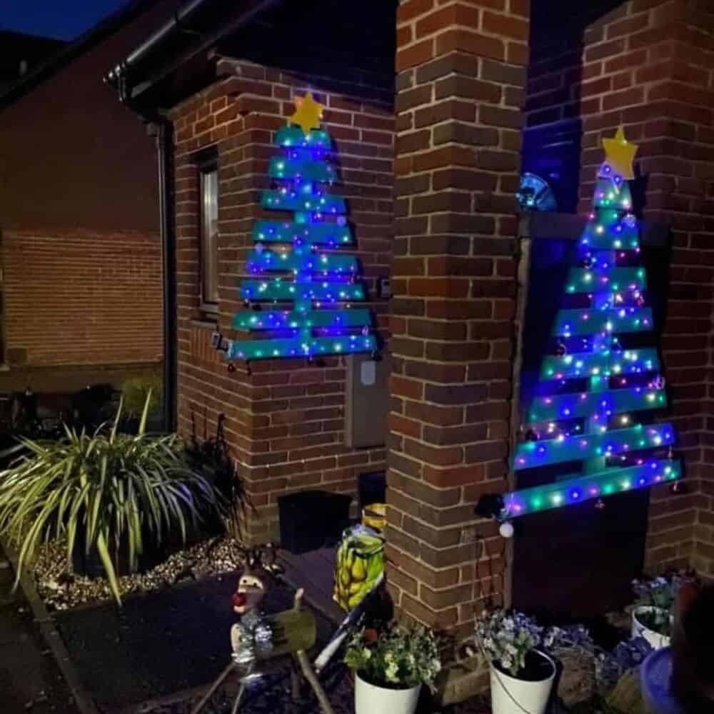 Brighten Your Porch with Wall Christmas Trees