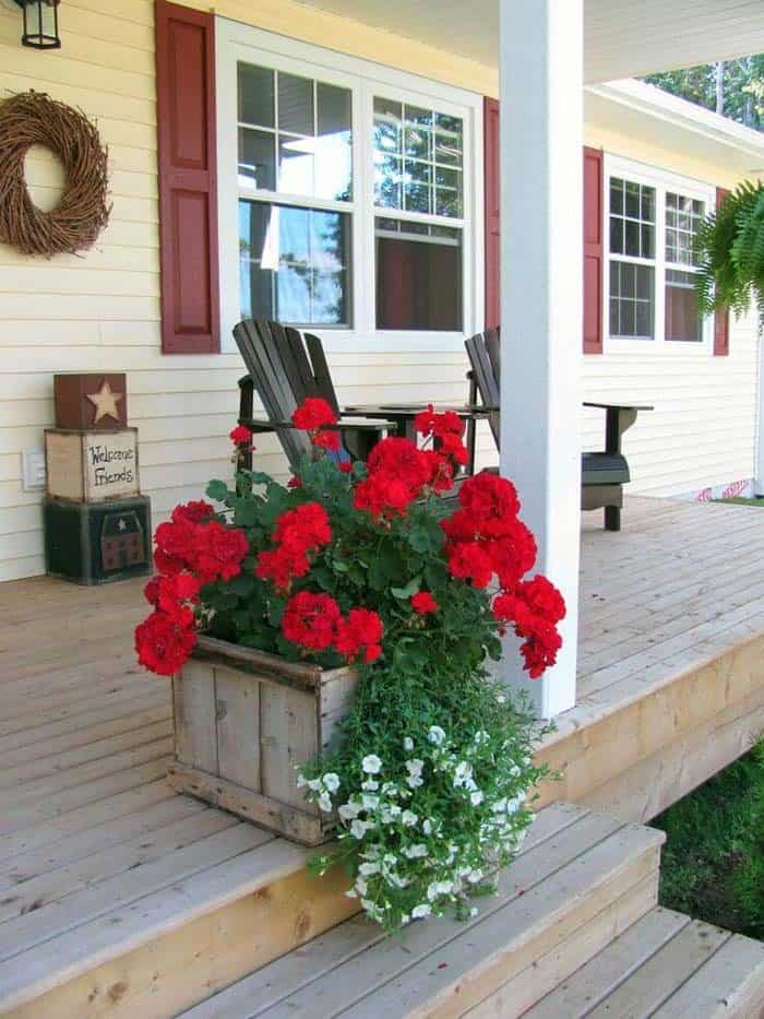 Upgrade Your Porch with a Wooden Crate Flower Planter