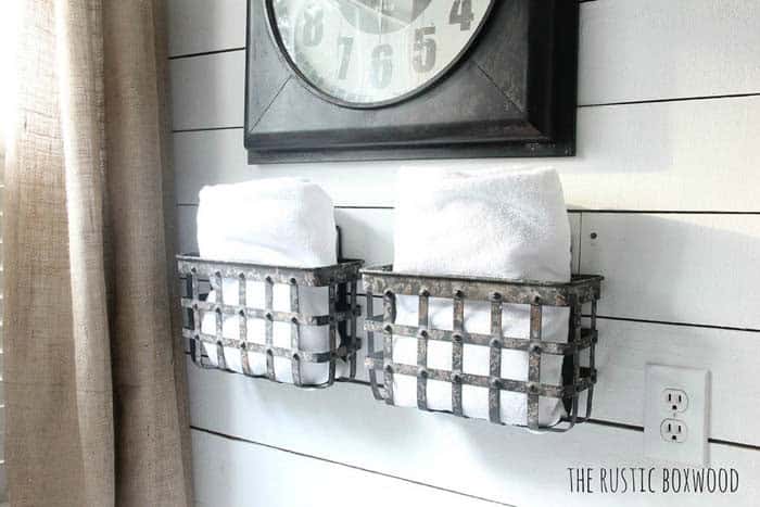 Galvanized Metal Towel Baskets