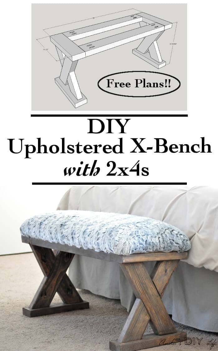 Upholstered Entryway Bench DIY