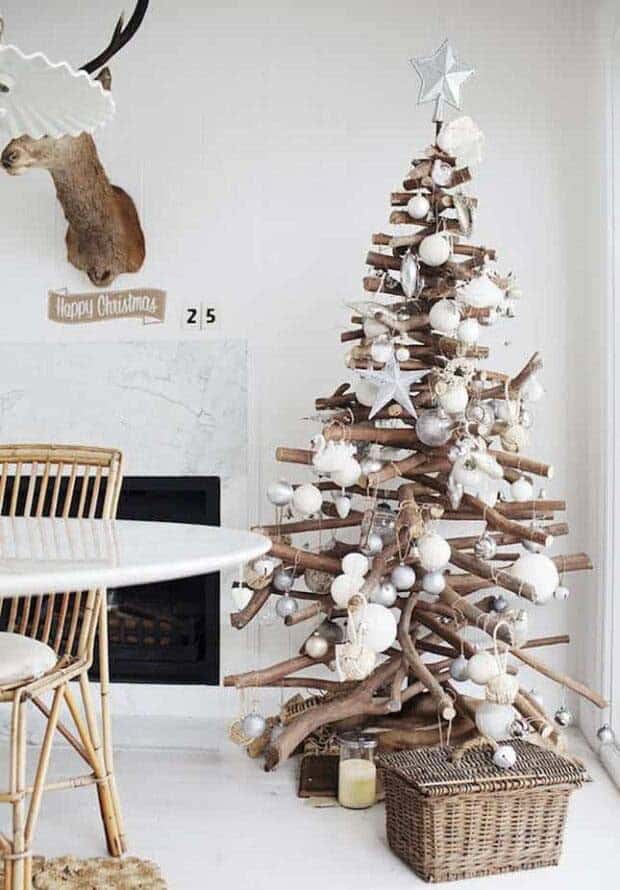 Rustic Driftwood Stacked Tree