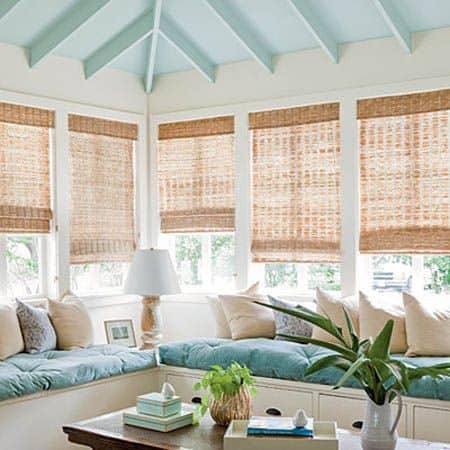 Give Your Living Room Nautical Vibes with Wood Shutters