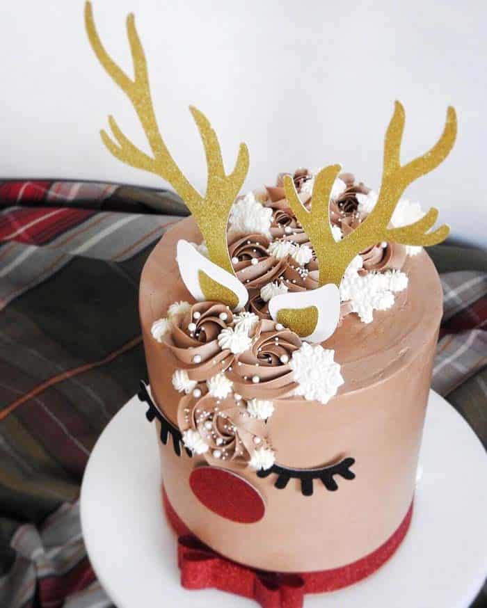 Add A Reindeer Face To A Party Cake