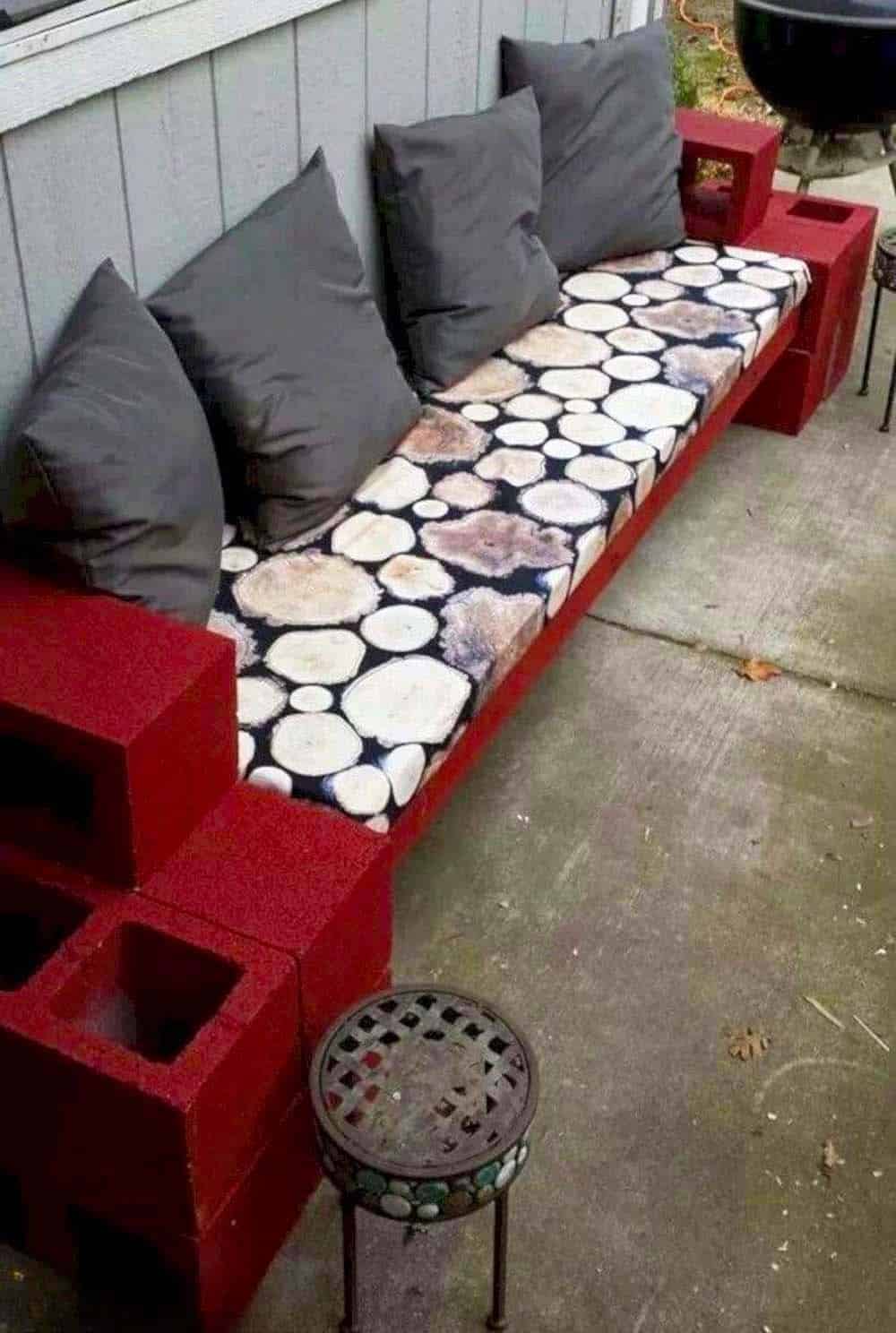 Creative Cinderblock Couch