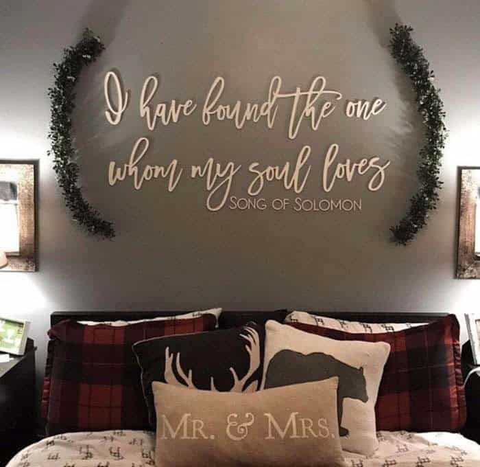 Song of Solomon Sings Over Cabin Décor