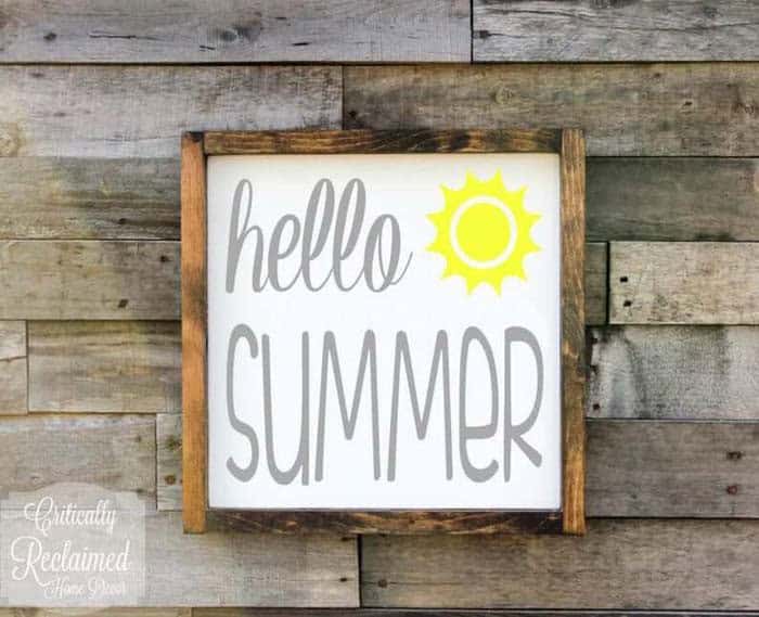 DIY Summer Art Picture Frame