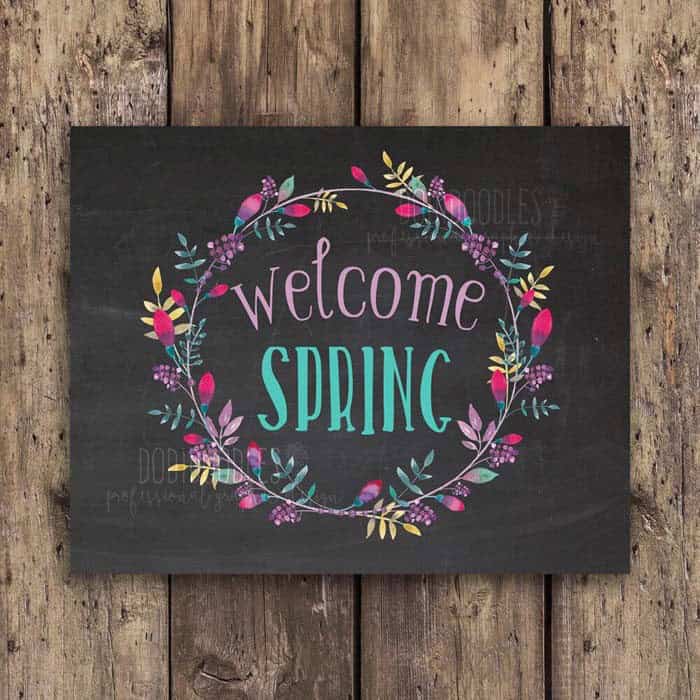 Bright Cheerful Spring Printable Sign