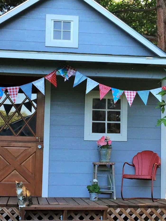 Add a Festive Touch to Your Porch with a DIY Oilcloth Bunting