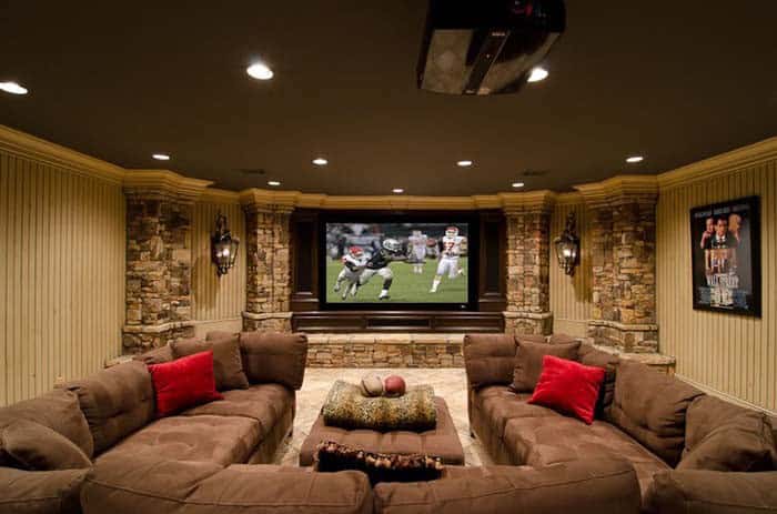 Plush Seating Area Theater Cave