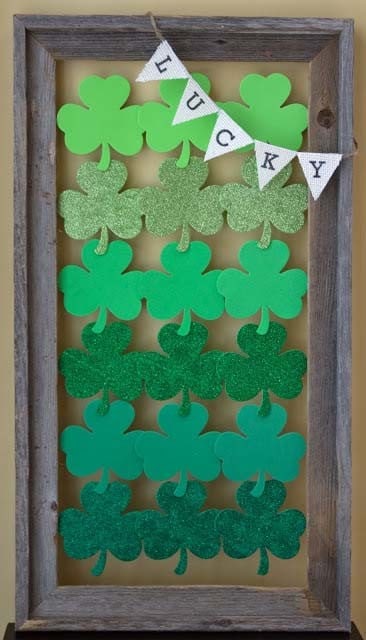 Make a Rustic Framed Shamrock Garland