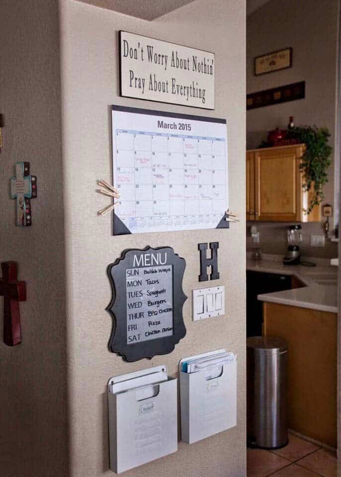 Kitchen Command Center Organizes The Family