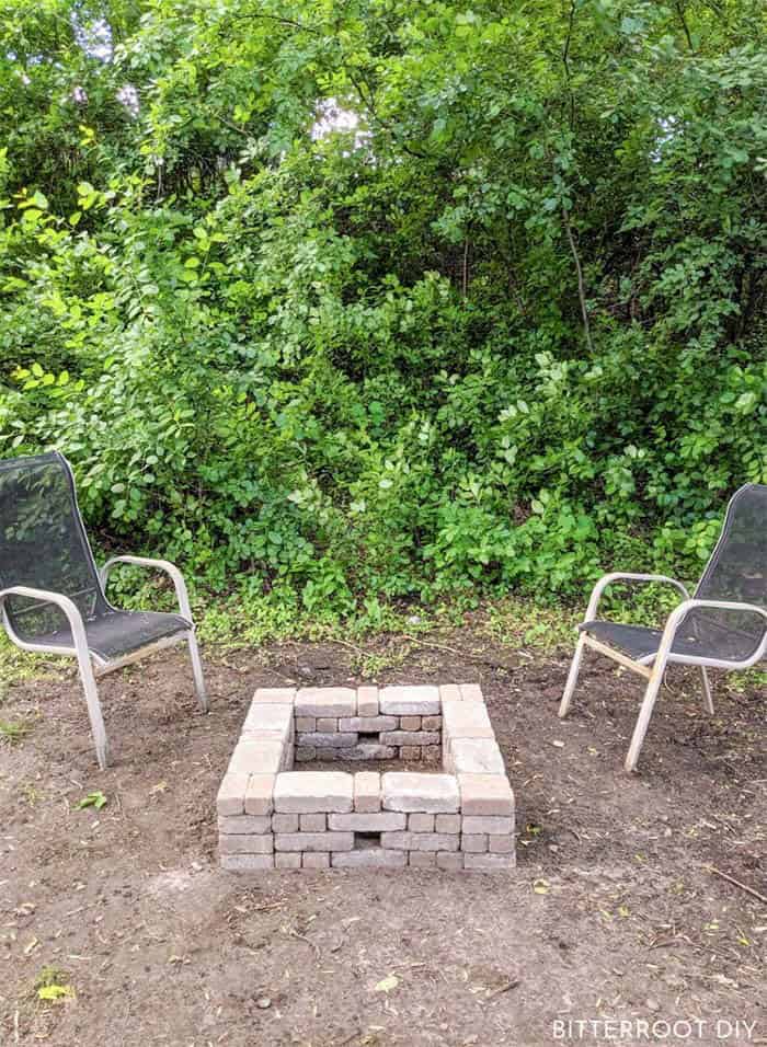 Square DIY Fire Pit Design