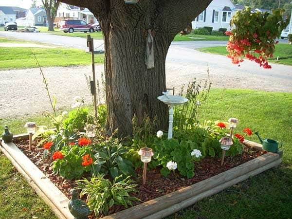 Light Up Your Tree flower Bed with Solar lights