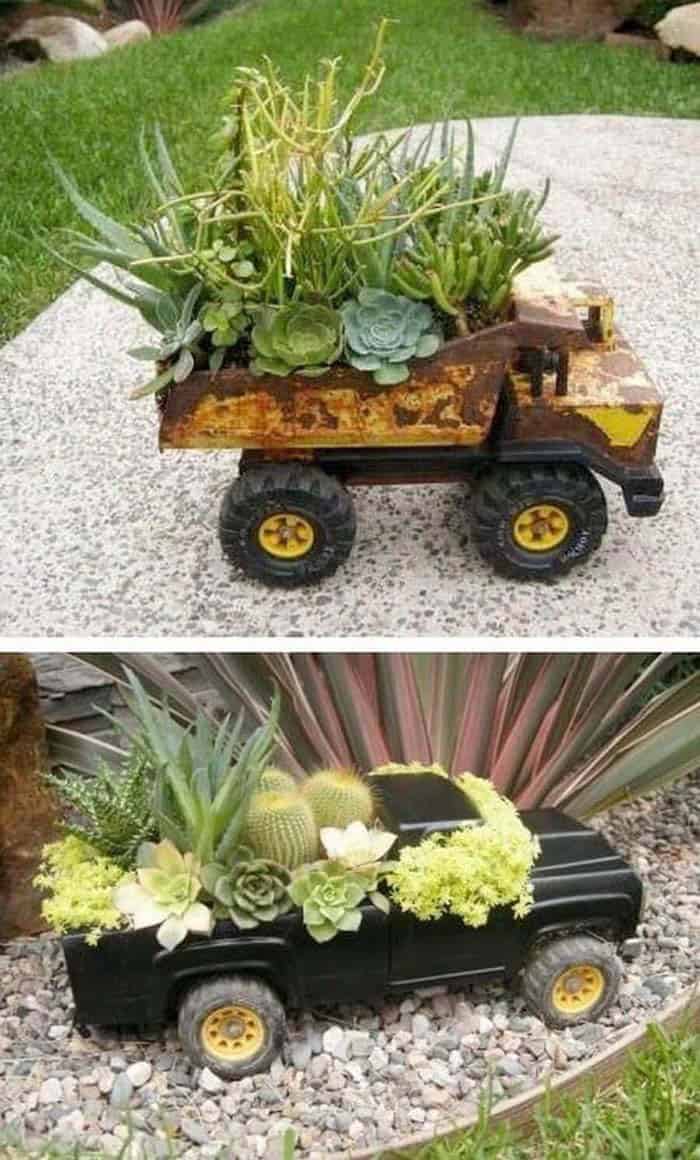 Antique Toy Truck Succulent Container