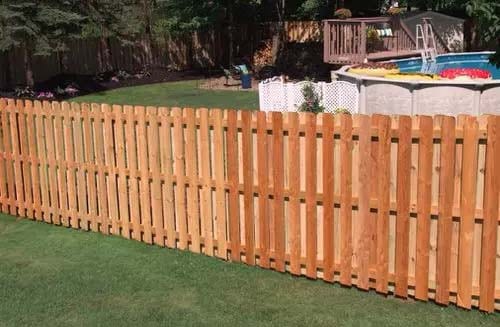 Wooden Shadow Box Fence