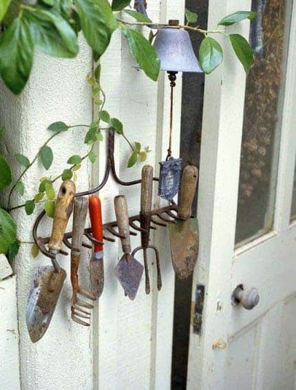 Garden Tool Turned Into Storage