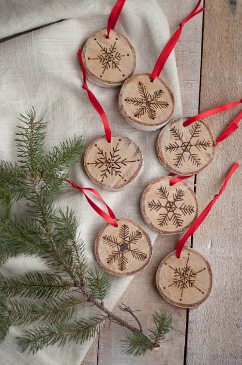 Add Customized Charm with Etched Snowflake Ornaments