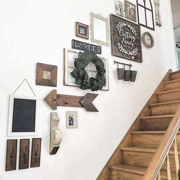 Enhance Your Stairway with Rustic Wall Decor