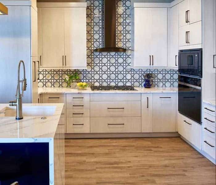 Bold Patterned Tiles Backsplash Idea