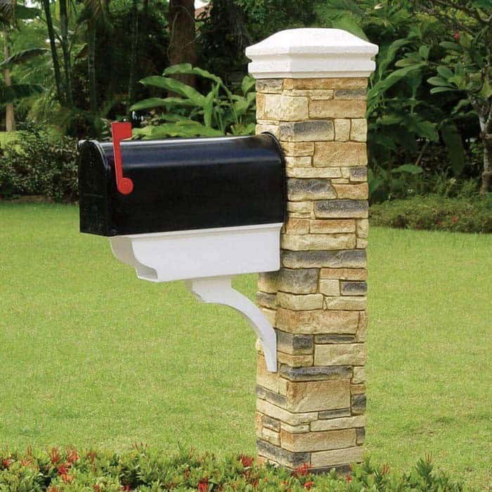 Anchor Mailbox and Newspaper Holder To Pillar