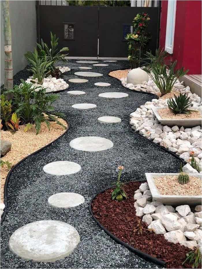 Create a Dry Riverbed Paver Path