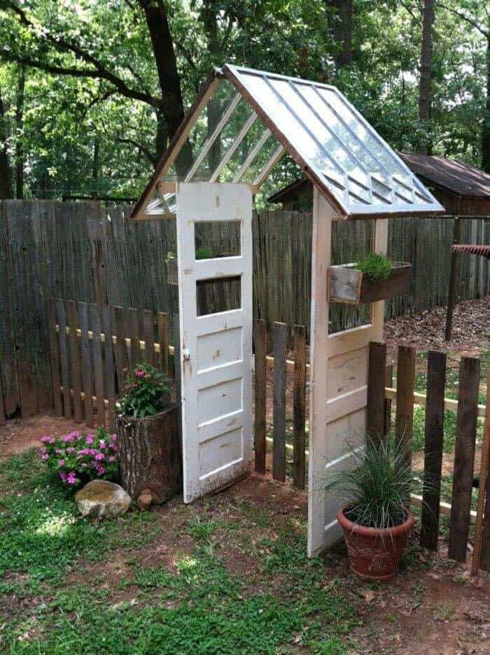 Quirky Gate From Upcycled Windows And Doors