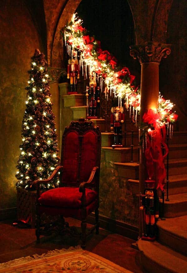 Light Up Your Staircase with Enchanting String Lights