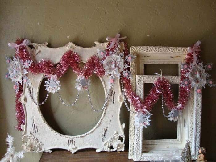 Have A Pink Holiday With Tinsel Décor