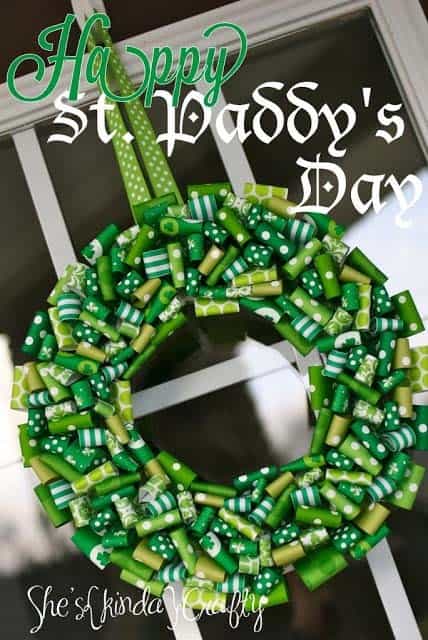 Create a Rustic St. Patrick’s Ribbon Wreath