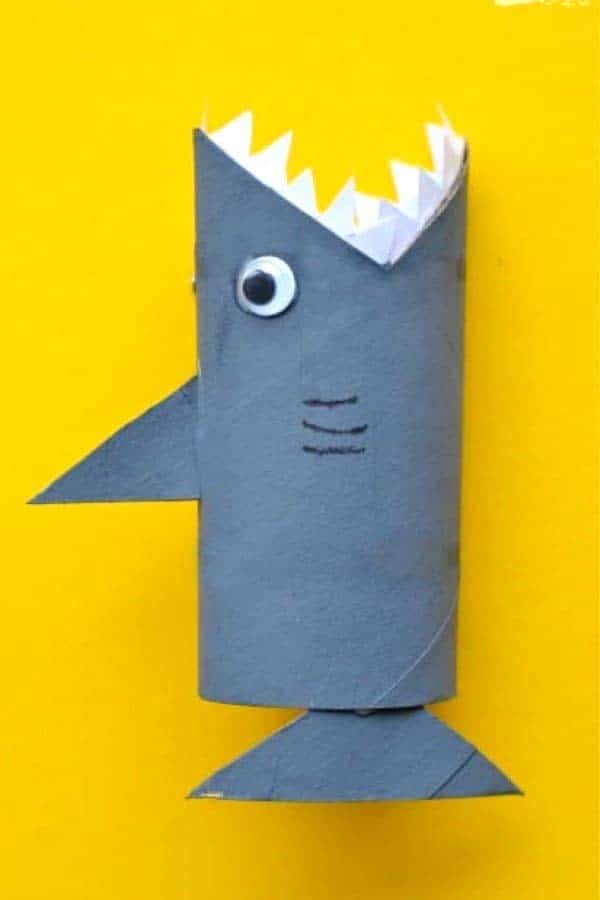 Toothy Shark Cardboard Tube Craft