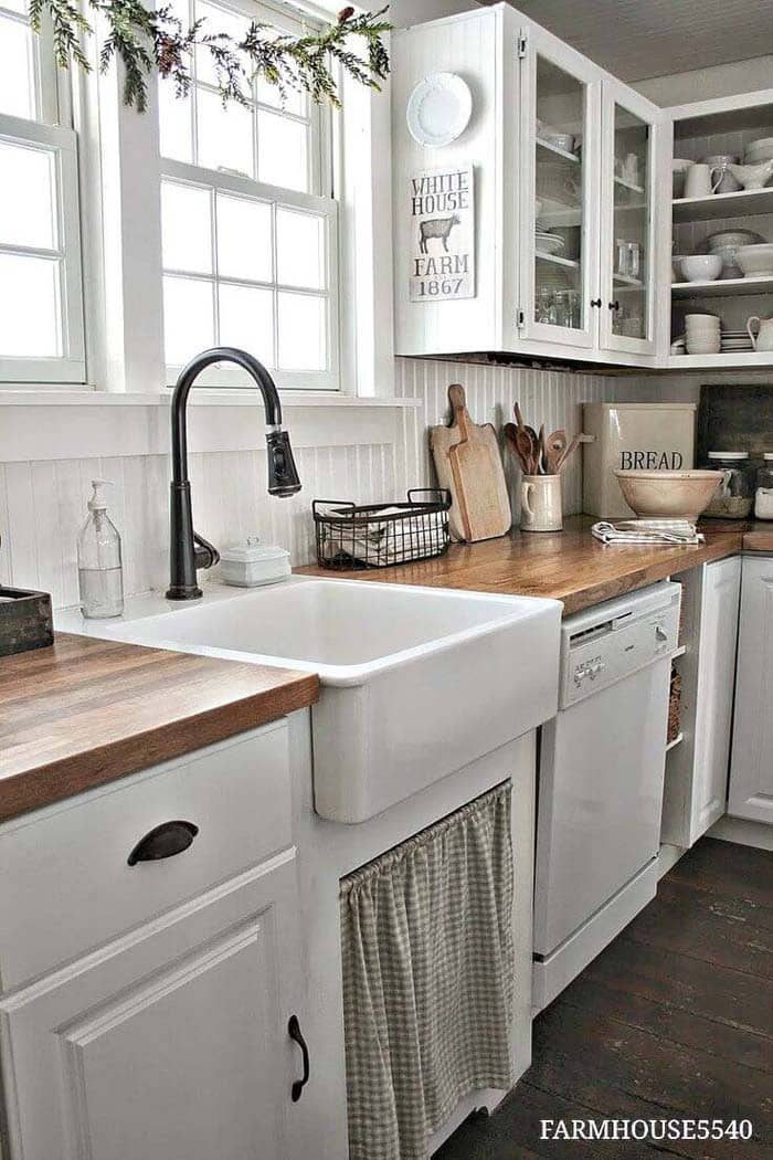 Whitewashed Modern Farmhouse Kitchen