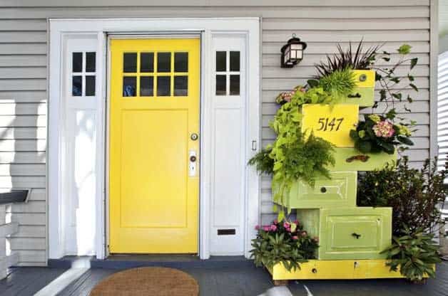 Accent Your Door With Repurposed Drawers