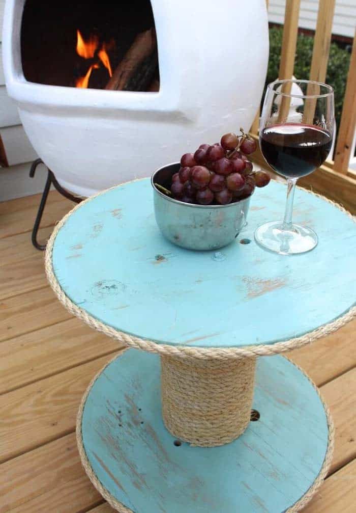 Easy Beach Theme Spool Table Project