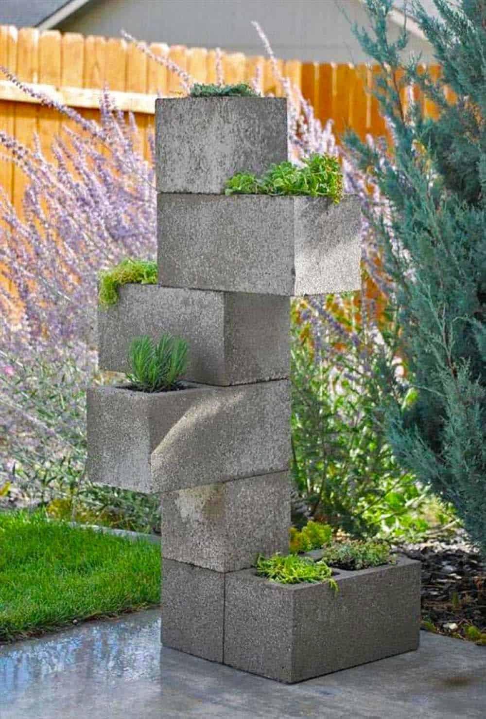 Concrete Block Sculpture