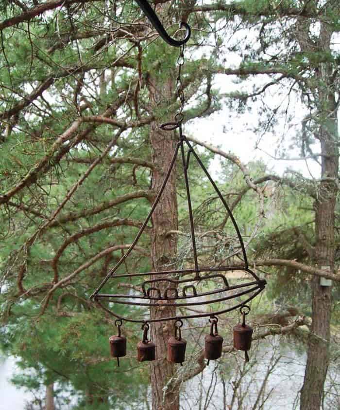 Rustic Charm with a Jangling Sailboat Sign Garden Bell