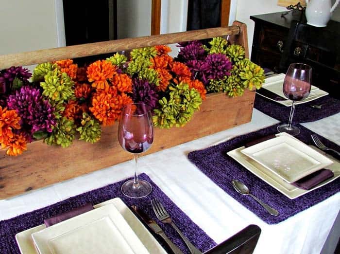 Vintage Toolbox Becomes Floral Centerpiece