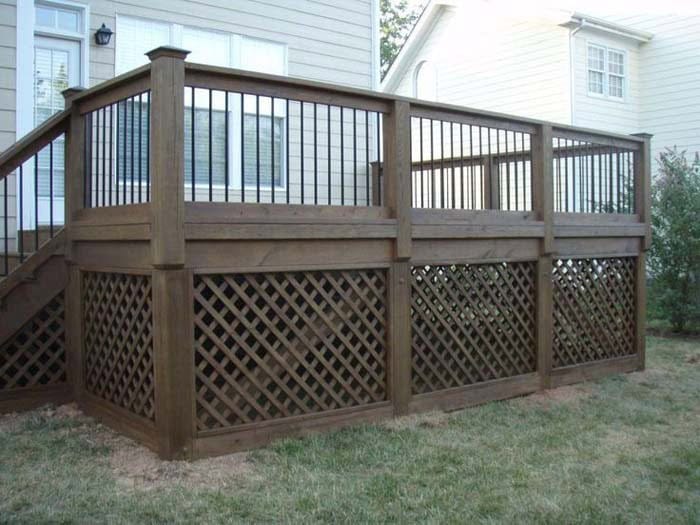 Paint Wood Lattice to Match the Deck