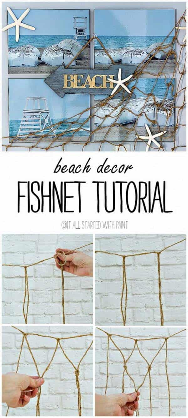 DIY Fishnet Rope Décor